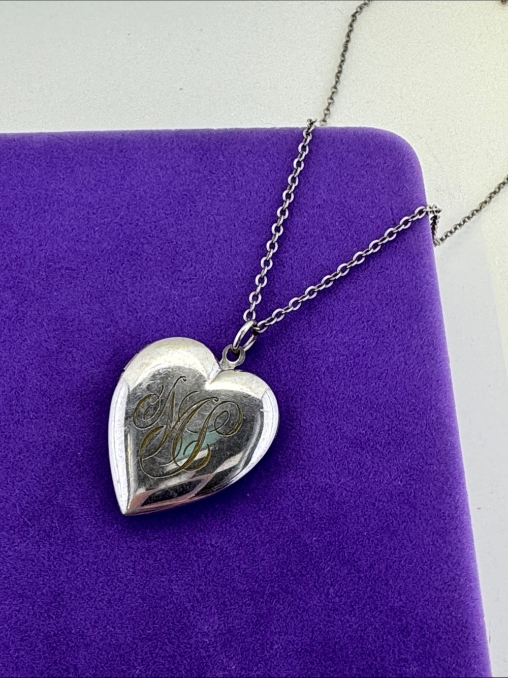 💛 Vintage Coro Monogrammed Heart Locket Necklace | Romantic Edwardian Revival